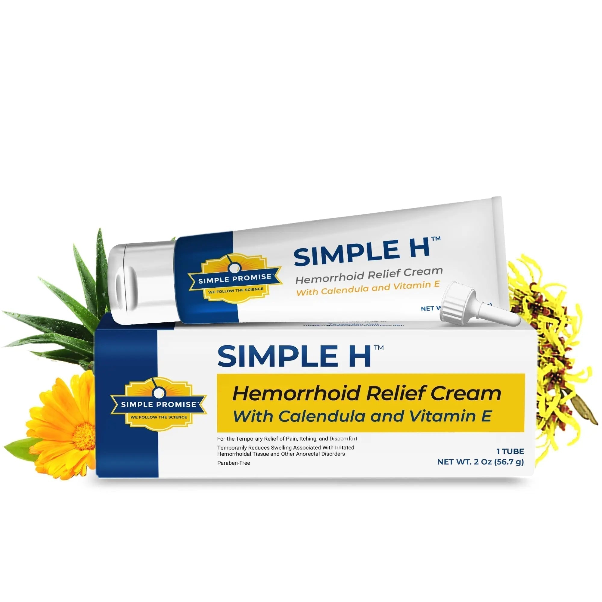 Simple Promise – Simple H Hemorrhoid Cream – Gentle Fast-Absorbing Formula with 28 Potent Ingredients & Enhanced Delivery System – Paraben-Free, Promotes Comfort & Relief, 2 oz - TrustMedUSA