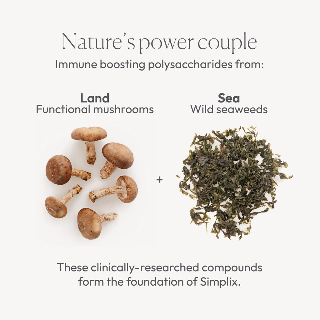 Simplix | Natural Supplement to Strengthen The Immune System | Respond to Outbreaks | Source of Highly Researched Mushroom & Seaweed Polysaccharides 60 Veggie Capsules (1 Pack) - TrustMedUSA
