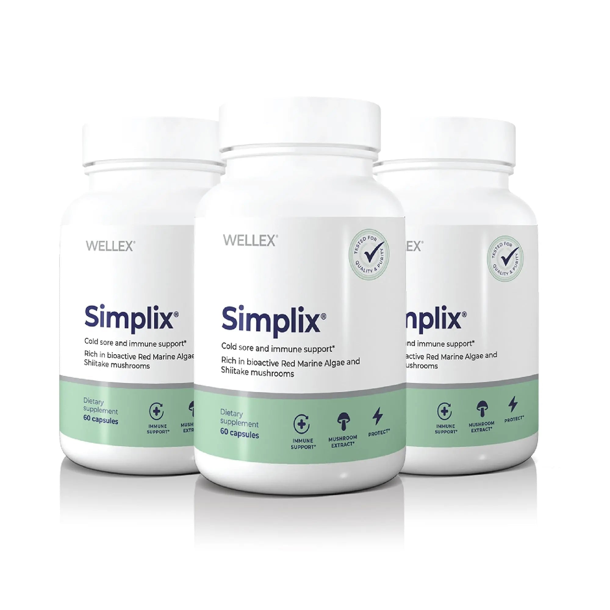 Simplix | Natural Supplement to Strengthen The Immune System | Respond to Outbreaks | Source of Highly Researched Mushroom & Seaweed Polysaccharides 60 Veggie Capsules (3 Pack) (180 Count) - TrustMedUSA