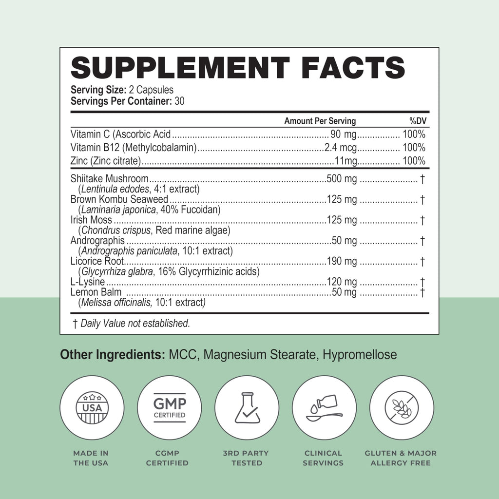 Simplix | Natural Supplement to Strengthen The Immune System | Respond to Outbreaks | Source of Highly Researched Mushroom & Seaweed Polysaccharides 60 Veggie Capsules (1 Pack) - TrustMedUSA