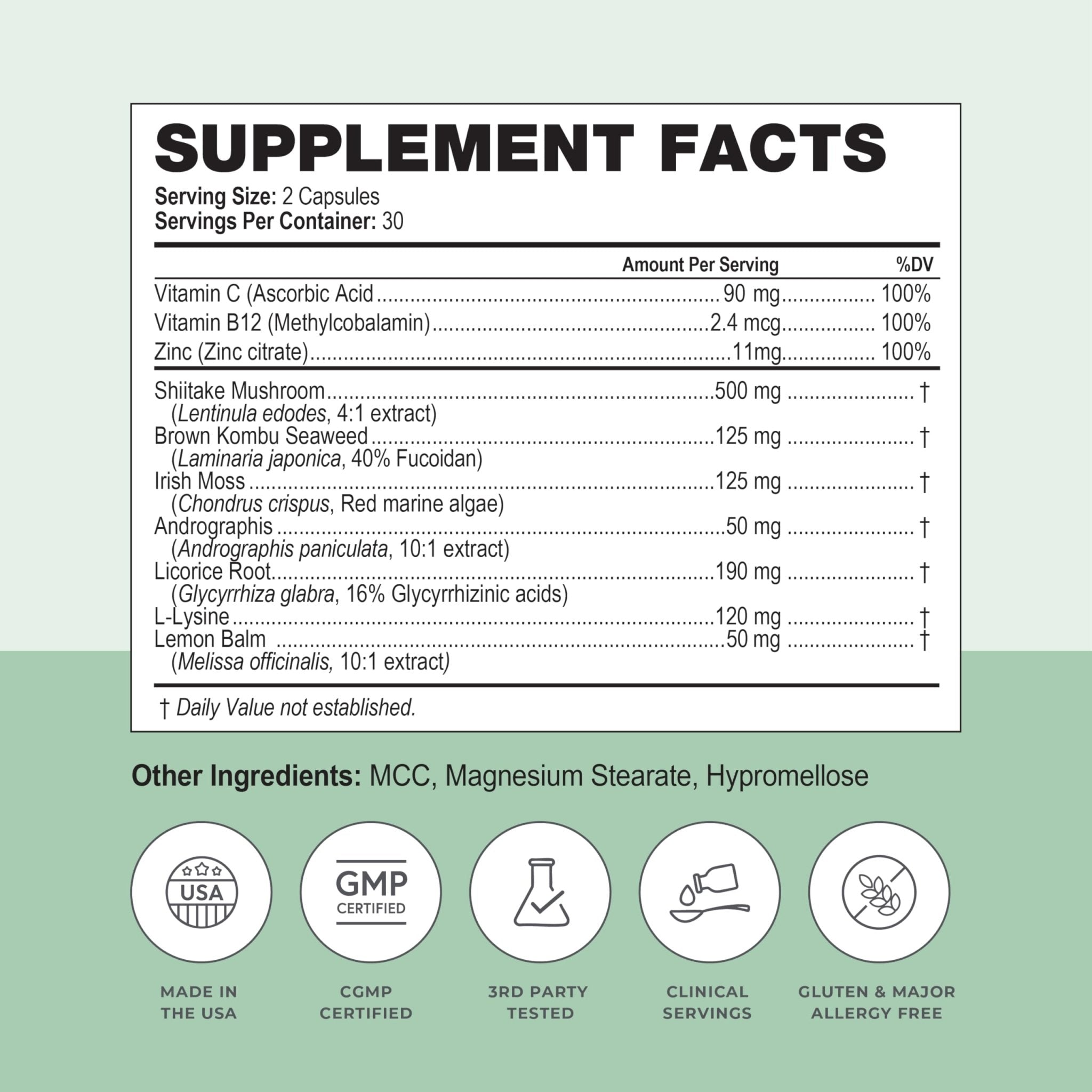 Simplix | Natural Supplement to Strengthen The Immune System | Respond to Outbreaks | Source of Highly Researched Mushroom & Seaweed Polysaccharides 60 Veggie Capsules (1 Pack) - TrustMedUSA