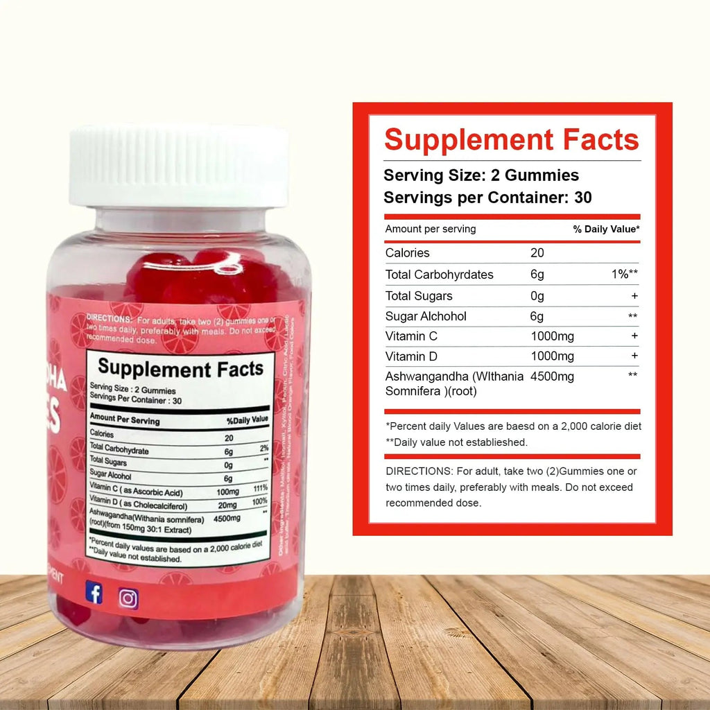Simply Healthy Premium Ashwagandha Gummies, Stress Support with Blood Orange Flavor, Vegan, Easy to Chew, Daily Aid, Energy Booster, Mood Enhancer, for Both Men and Women, 60 Gummies - TrustMedUSA