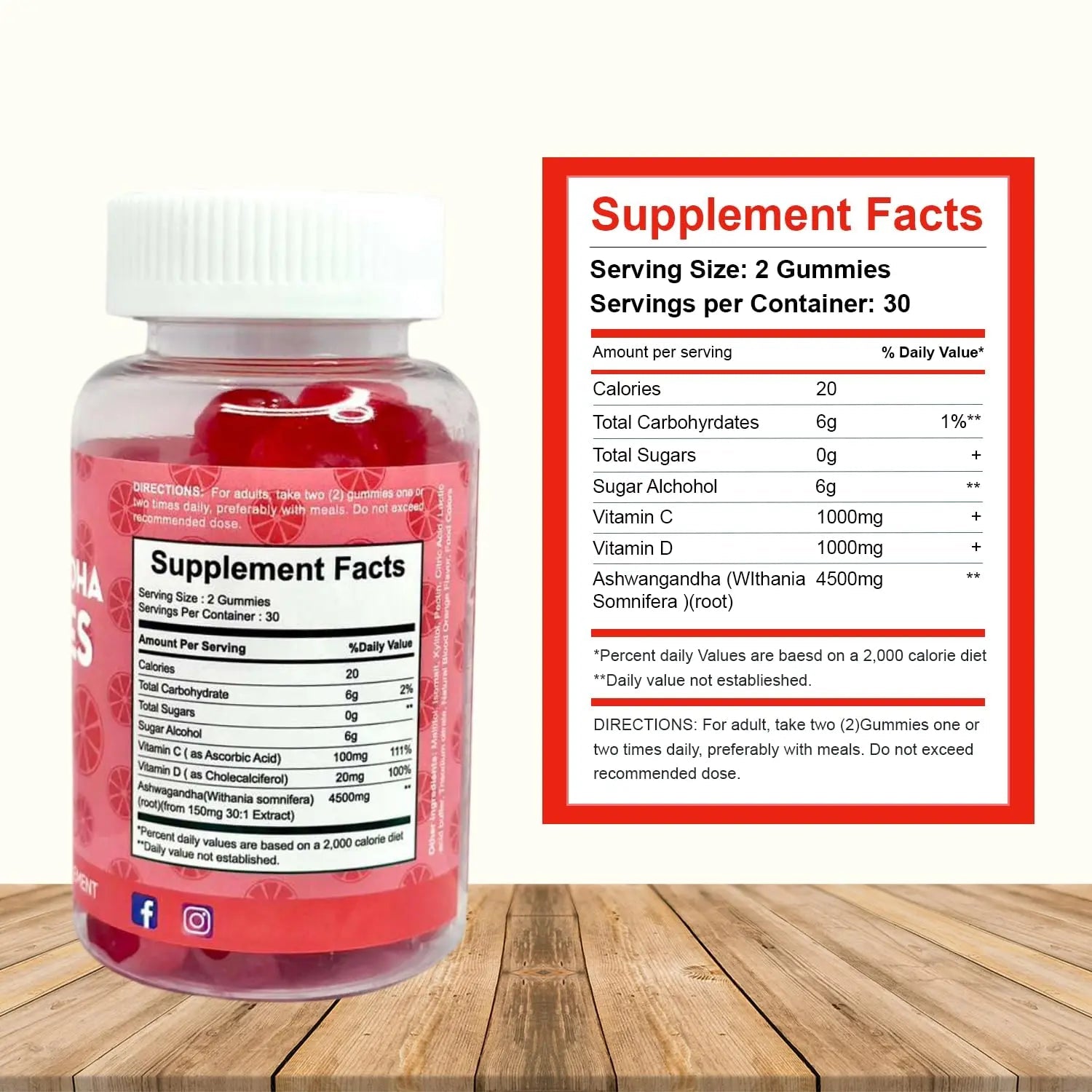 Simply Healthy Premium Ashwagandha Gummies, Stress Support with Blood Orange Flavor, Vegan, Easy to Chew, Daily Aid, Energy Booster, Mood Enhancer, for Both Men and Women, 60 Gummies - TrustMedUSA