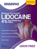 SINSINPAS Lidocaine 4% Pain Relieving Patch (1 Pack (5 Patches Total)) - TrustMedUSA