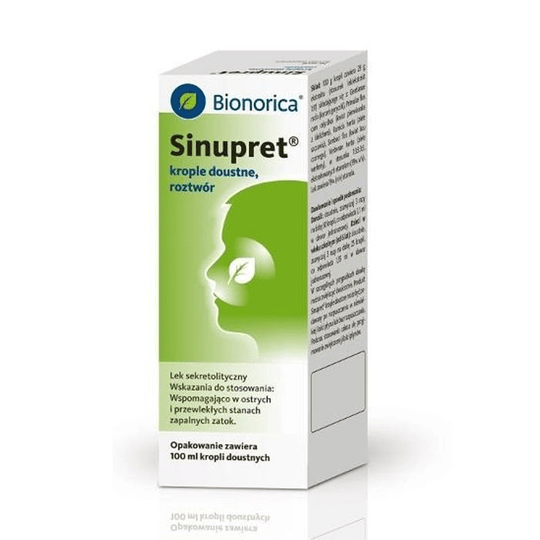 Sinupret oral drops 100ml acute chronic inflammation of sinuses - TrustMedUSA