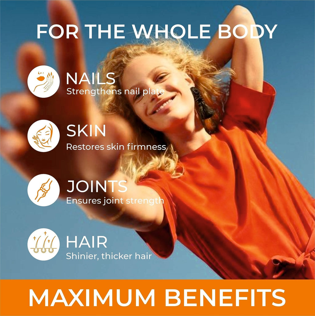 SIRUNES Marine Collagen Peptides, 120 Capsules - Fish Collagen Supplements for Women, Great for Hair, Skin, Nails, Joints & Bones - Made in USA - Maple Wellness Supplements
