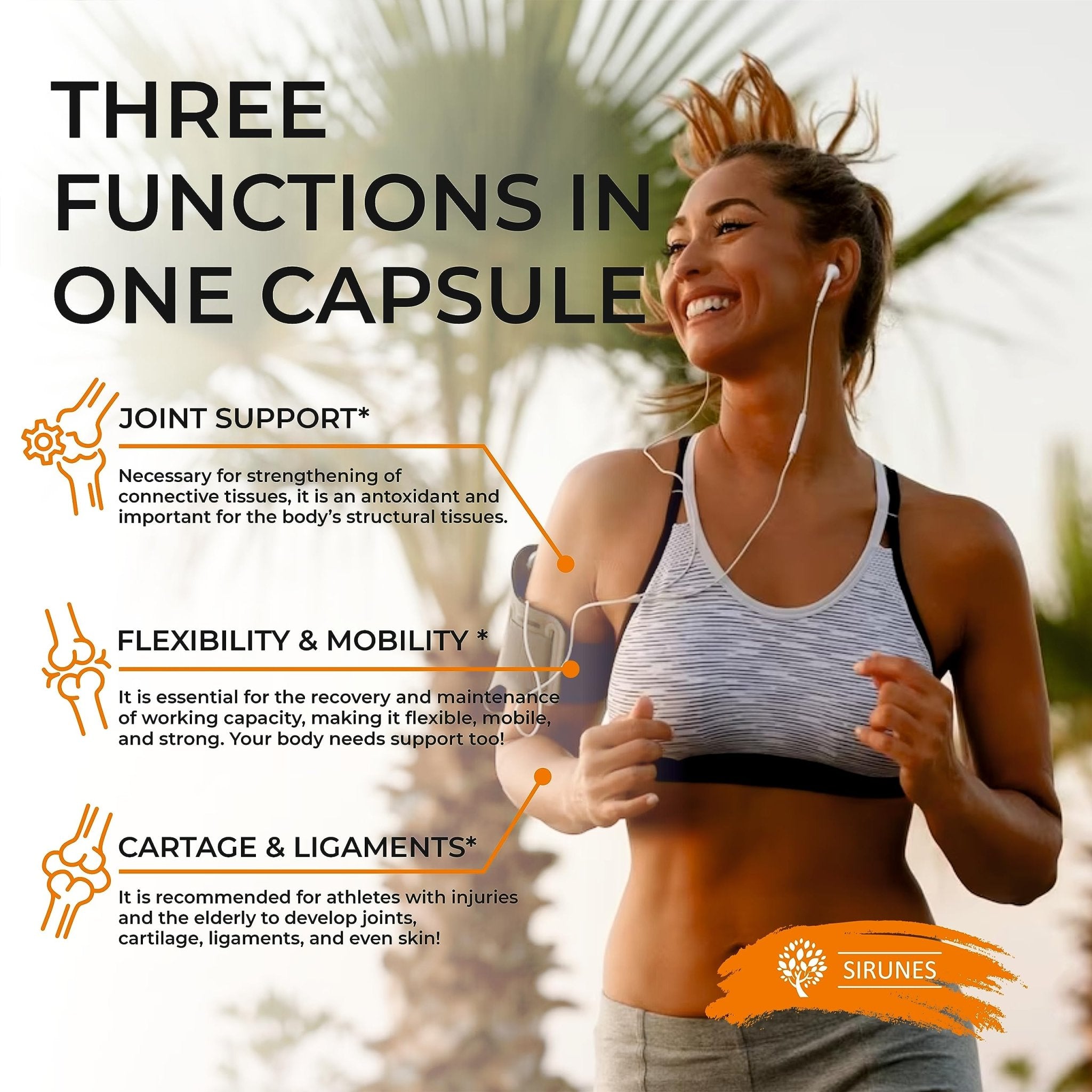 SIRUNES Marine Collagen Peptides, 120 Capsules - Fish Collagen Supplements for Women, Great for Hair, Skin, Nails, Joints & Bones - Made in USA - Maple Wellness Supplements