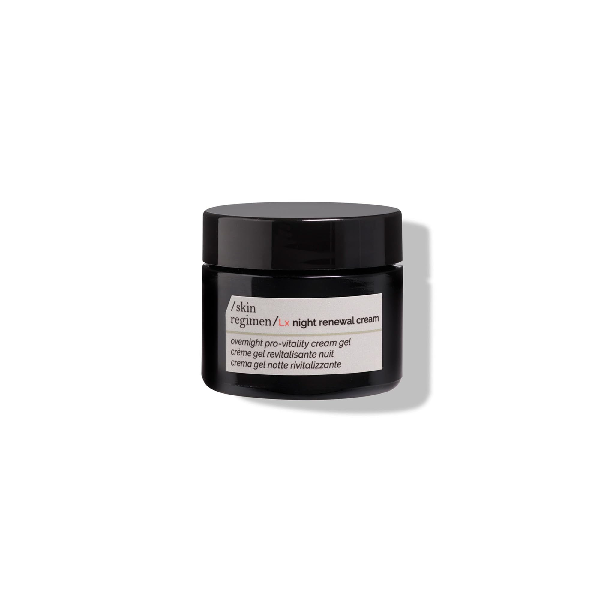 /skin regimen/ Lx Night Renewal Cream, Overnight Pro-Vitality Gel, Exfoliates, Renews, Brightens, Longevity Complex™, Gluconolactone, Alpha-Glucan, Clean Beauty, Vegan, 1.69 Fl Oz - Maple Wellness Supplements