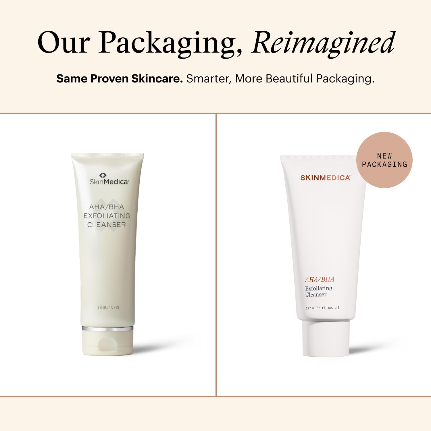SkinMedica AHA/BHA Exfoliating Face Wash (NEW PACKAGING),Gentle Facial Exfoliating Scrub with Jojoba Oil for Smoother, Radiant Skin - Helps Improve the Appearance of Skin Tone & Texture (6 Fl Oz) - TrustMedUSA
