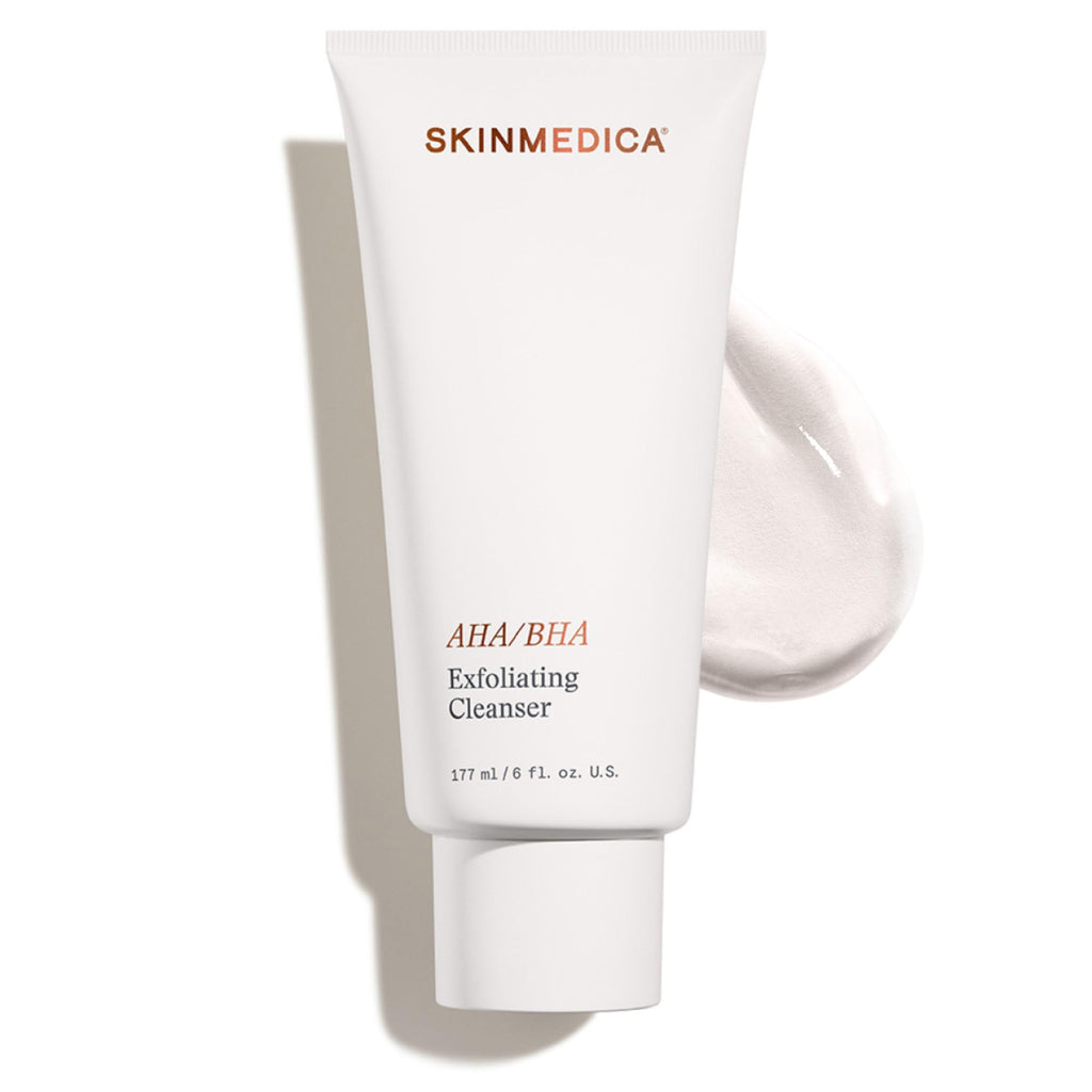 SkinMedica AHA/BHA Exfoliating Face Wash (NEW PACKAGING),Gentle Facial Exfoliating Scrub with Jojoba Oil for Smoother, Radiant Skin - Helps Improve the Appearance of Skin Tone & Texture (6 Fl Oz) - TrustMedUSA