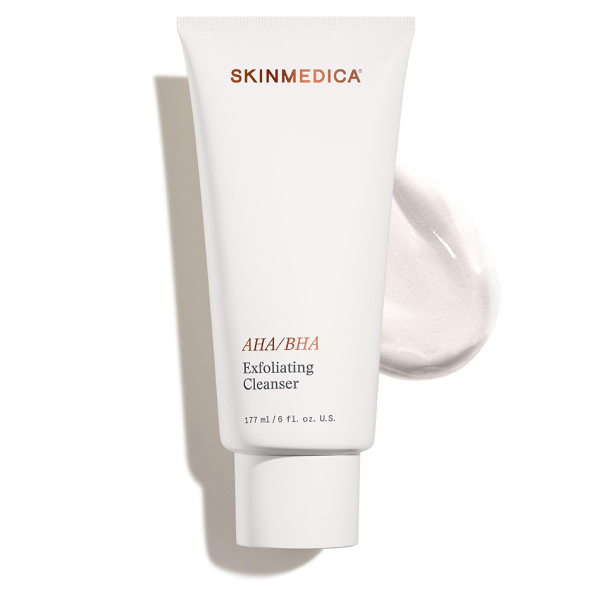 SkinMedica AHA/BHA Exfoliating Face Wash (NEW PACKAGING),Gentle Facial Exfoliating Scrub with Jojoba Oil for Smoother, Radiant Skin - Helps Improve the Appearance of Skin Tone & Texture (6 Fl Oz) - TrustMedUSA