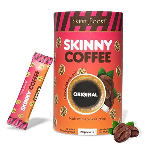 Skinny Boost Skinny Coffee- (Unflavored) Instant Sticks Made with Arabica Coffee, Garcinia - TrustMedUSA