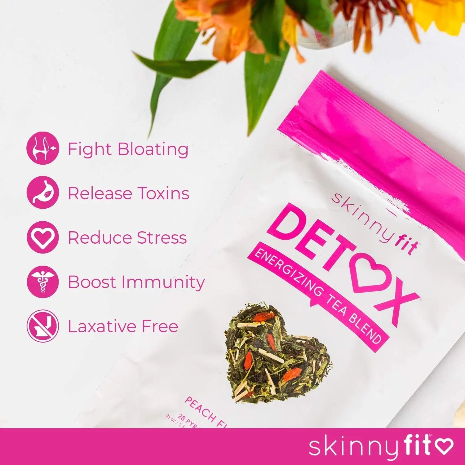 SkinnyFit Detox Tea: All-Natural, Laxative-Free, Supports A Healthy Weight - TrustMedUSA