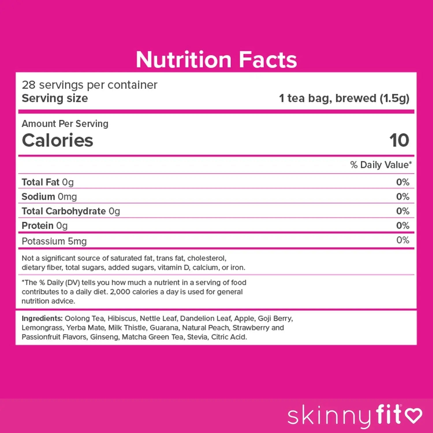 SkinnyFit Detox Tea: All-Natural, Laxative-Free, Supports A Healthy Weight - TrustMedUSA