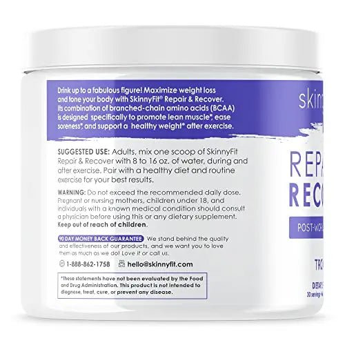 SkinnyFit Repair & Recover 30 Servings: BCAA Powder for Women, Branched Chain Amino - TrustMedUSA