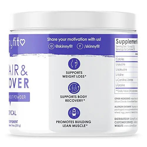 SkinnyFit Repair & Recover 30 Servings: BCAA Powder for Women, Branched Chain Amino - TrustMedUSA