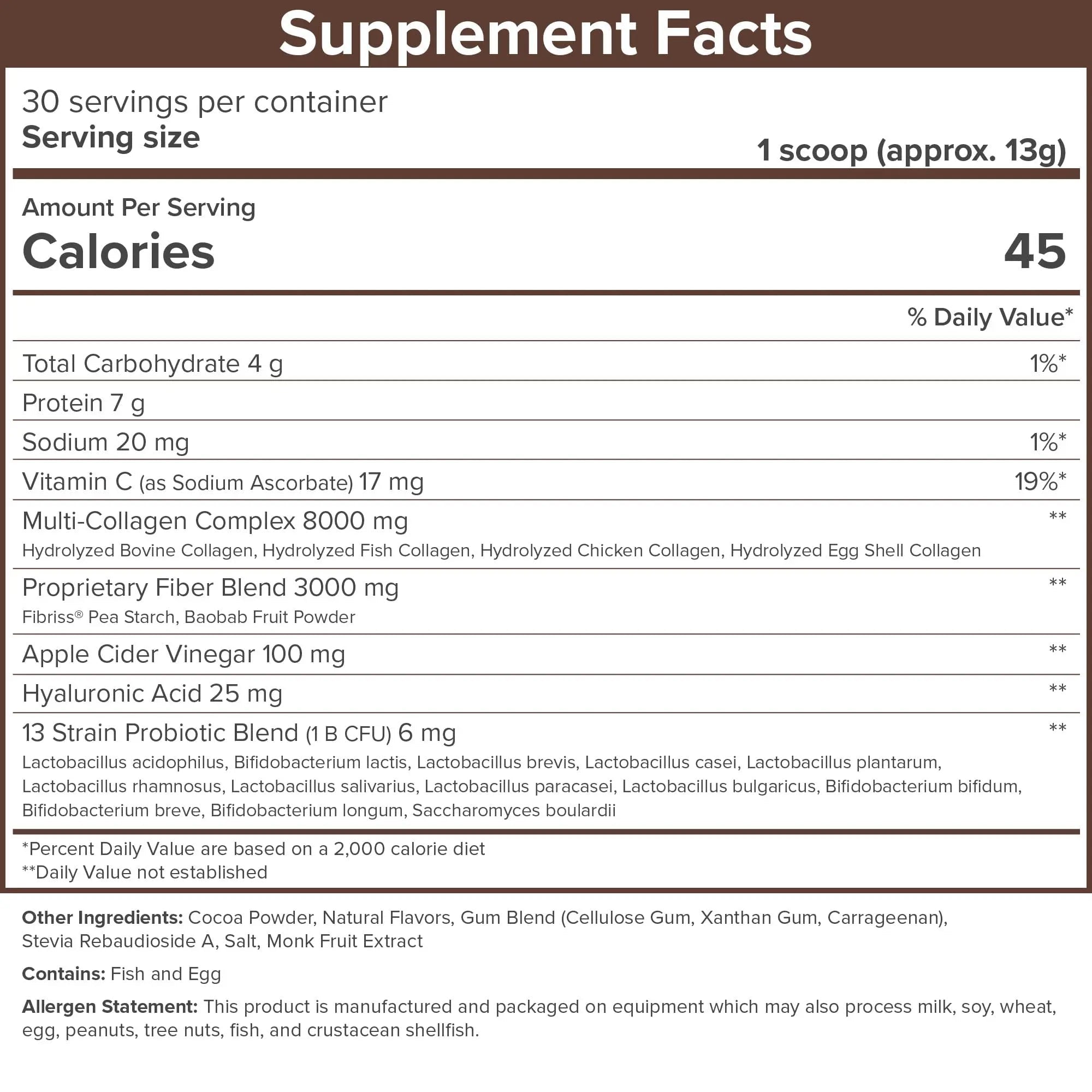SkinnyFit Super Youth Chocolate Multi-Collagen Peptides + Probiotics, Baobab Fiber - TrustMedUSA