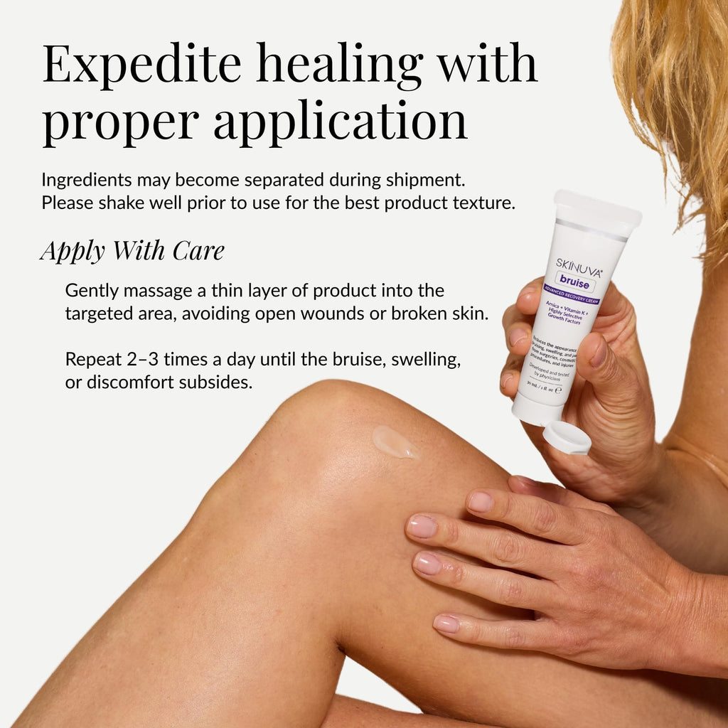 Skinuva® Bruise Advanced Recovery Cream - Topical Bruise Cream Formulated with Growth Factors, Arnica & Vitamin K (1 oz) - TrustMedUSA