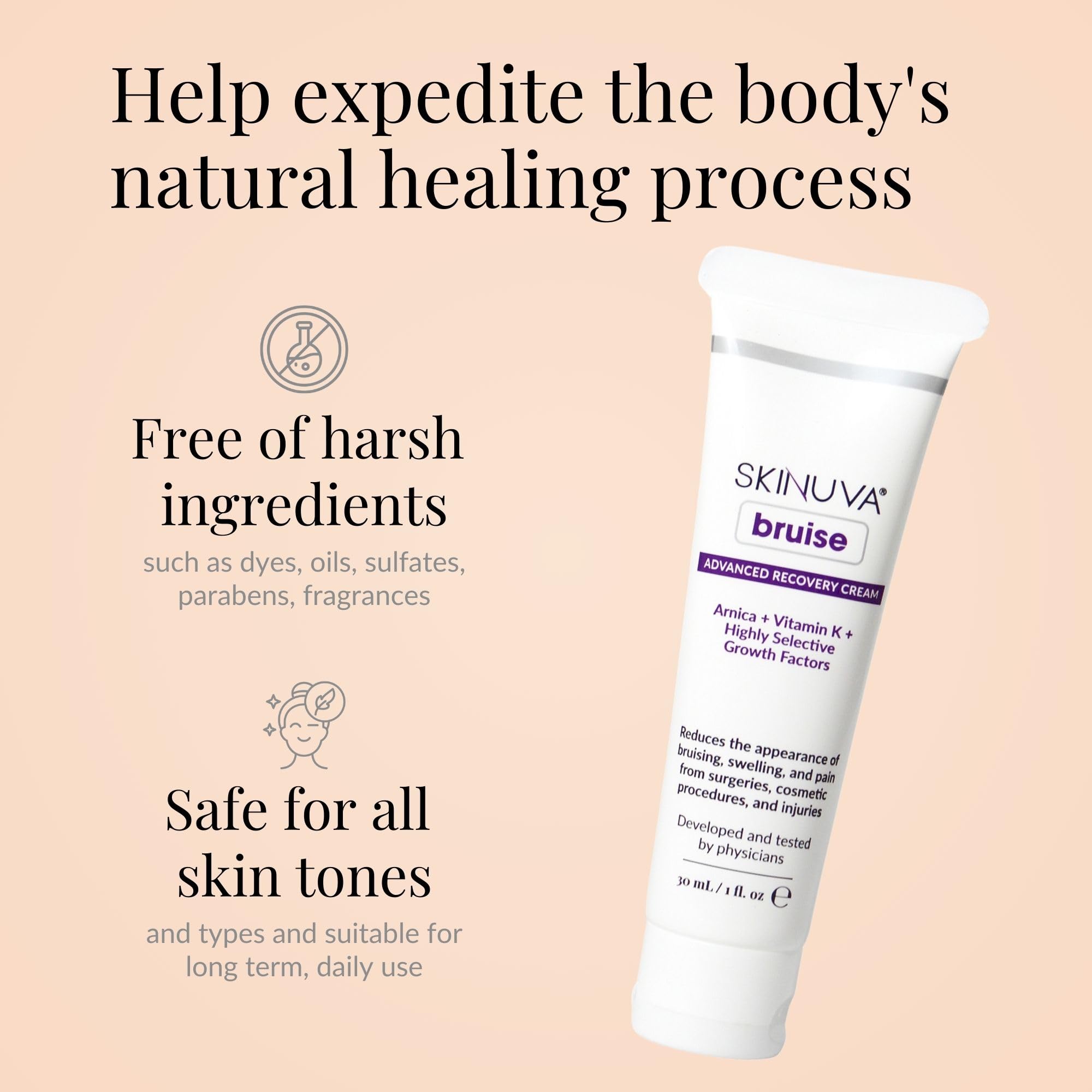 Skinuva® Bruise Advanced Recovery Cream - Topical Bruise Cream Formulated with Growth Factors, Arnica & Vitamin K (1 oz) - TrustMedUSA