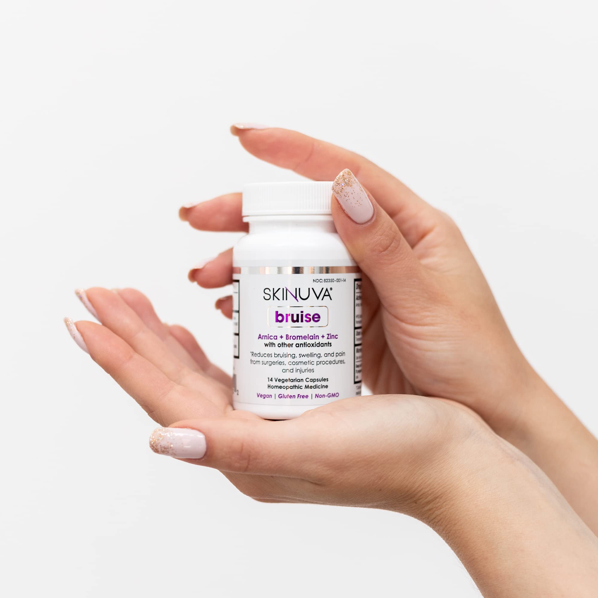 Skinuva® Bruise - Supplement for Bruising and Swelling - A Homeopathic Bruise Remedy Formulated with Arnica, Bromelain & Zinc - 14 Capsules (7-Day Treatment) - TrustMedUSA