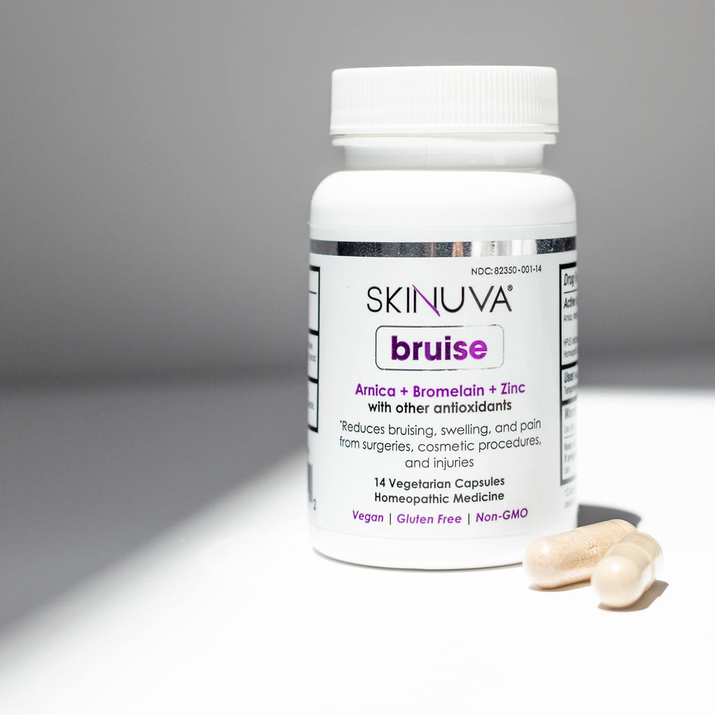 Skinuva® Bruise - Supplement for Bruising and Swelling - A Homeopathic Bruise Remedy Formulated with Arnica, Bromelain & Zinc - 14 Capsules (7-Day Treatment) - TrustMedUSA