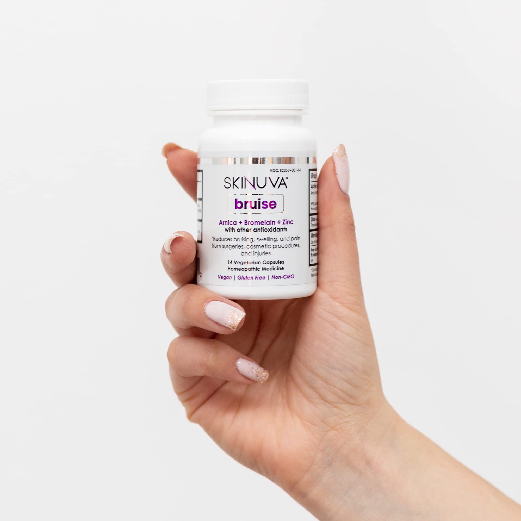 Skinuva® Bruise - Supplement for Bruising and Swelling - A Homeopathic Bruise Remedy Formulated with Arnica, Bromelain & Zinc - 14 Capsules (7-Day Treatment) - TrustMedUSA