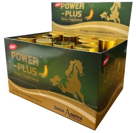 Skydia Power Plus - 10 Bottles Power-Plus Botanical Blend Liquid Supplement (1 FL OZ) Korean Ginseng Extract Ginseng Supplement Natural Men Tonic Ginseng Root Korean Red Ginseng Drops - TrustMedUSA