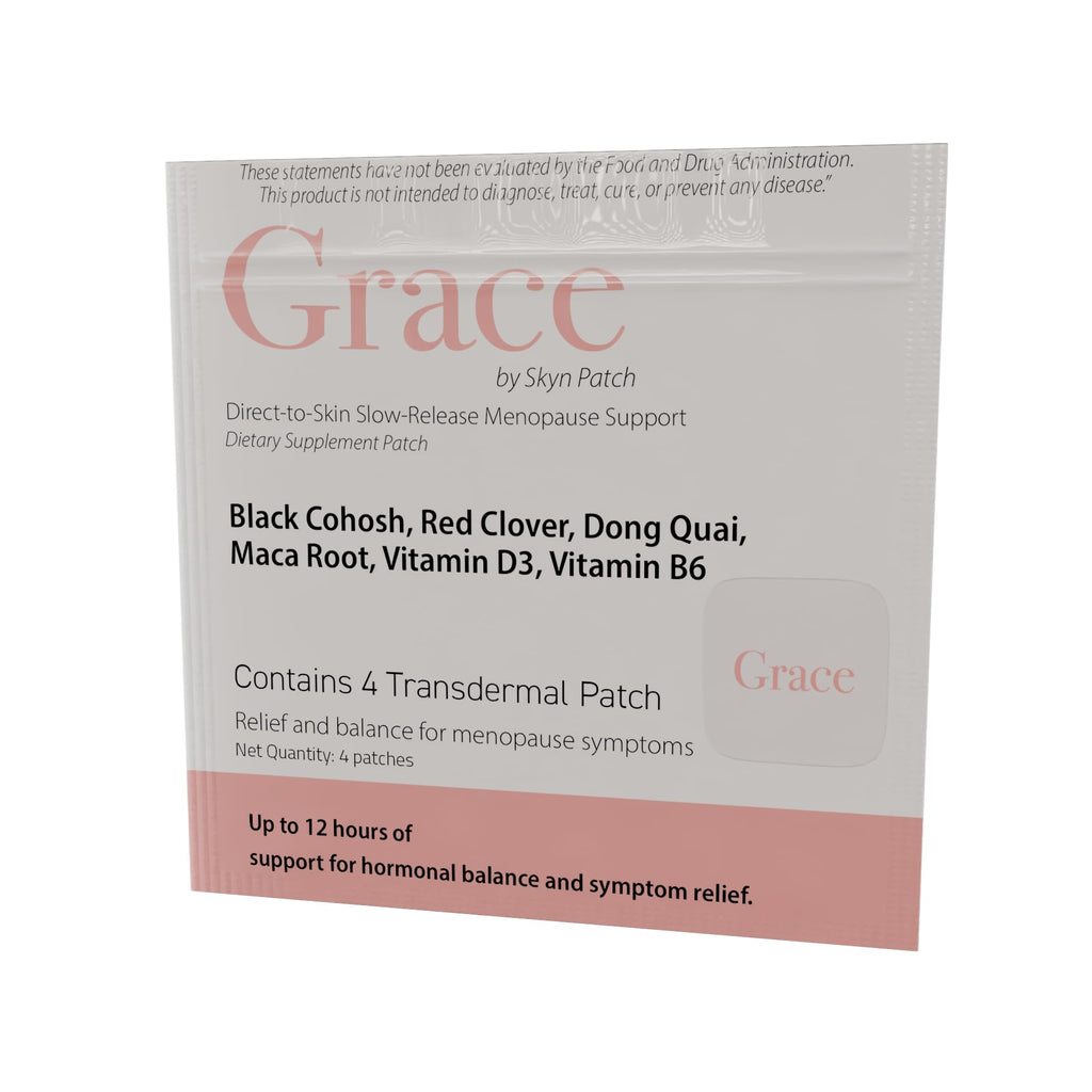 Skyn Patch Grace Transdermal Wellness Patch – Plant Based Daily Adaptogens & Nutrient Support | Transdermal Patch Delivery | 4-Night Pack - TrustMedUSA