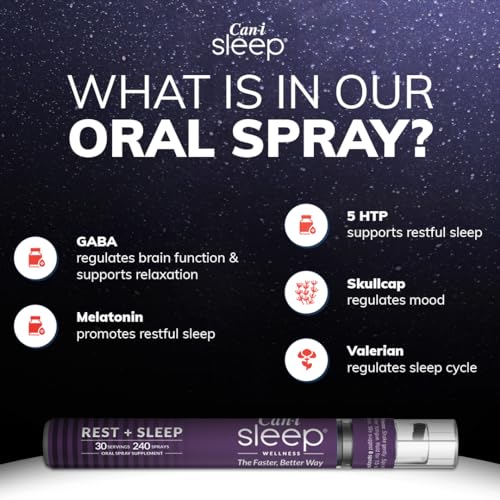Sleep Fast & Longer - Oral Absorbtion Spray Can I Sleep Natural Sleep Aid with Melatonin - TrustMedUSA
