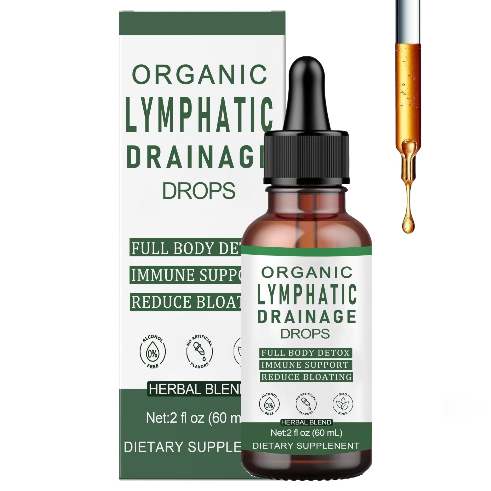 Slifthistle Lymphatic Drainage Drops, Lymphatic Support Liquid Drops, with Herbal Ingedients, Reduce Bloating, Full Body Detox & Cleanse, Promote Circulation, Vegan, Non-GMO (60ml) (1) - Maple Wellness Supplements