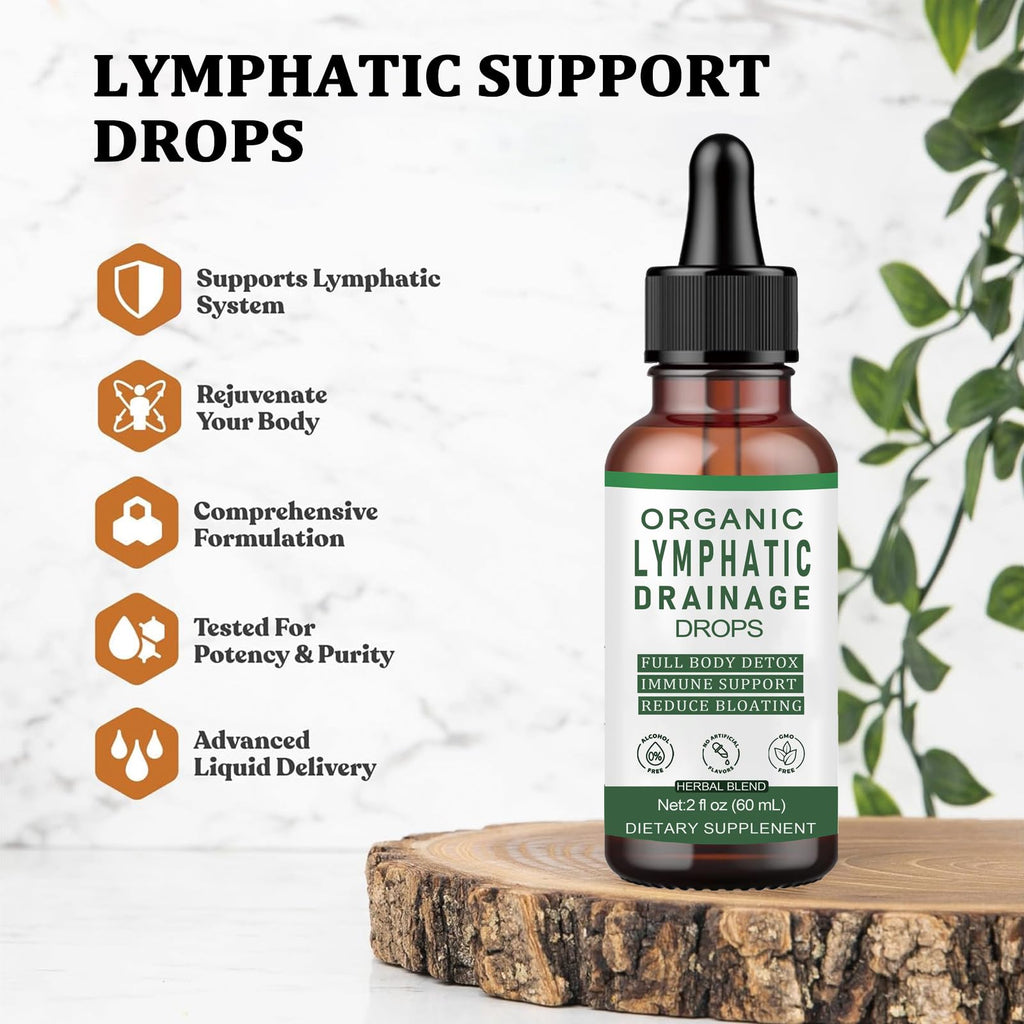 Slifthistle Lymphatic Drainage Drops, Lymphatic Support Liquid Drops, with Herbal Ingedients, Reduce Bloating, Full Body Detox & Cleanse, Promote Circulation, Vegan, Non-GMO (60ml) (1) - Maple Wellness Supplements