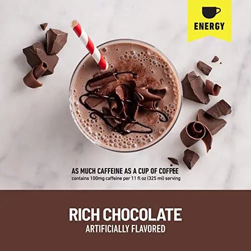 SlimFast Advanced Energy High Protein Meal Replacement Shake, Rich Chocolate, 20g - TrustMedUSA