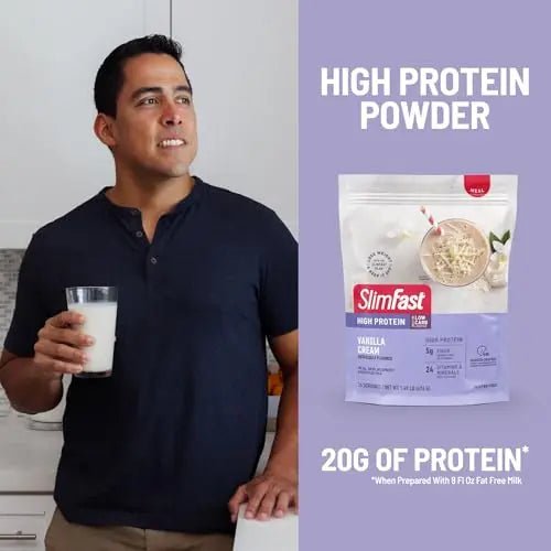 SlimFast High Protein Meal Replacement Powder, 26 Servings, Advanced Nutrition - TrustMedUSA