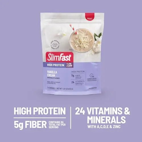 SlimFast High Protein Meal Replacement Powder, 26 Servings, Advanced Nutrition - TrustMedUSA