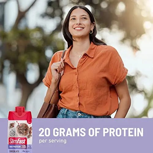 SlimFast Protein Shake, Chocolate- 20g Protein, Meal Replacement Shake - TrustMedUSA