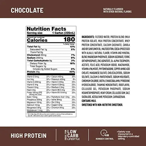 SlimFast Protein Shake, Chocolate- 20g Protein, Meal Replacement Shake - TrustMedUSA