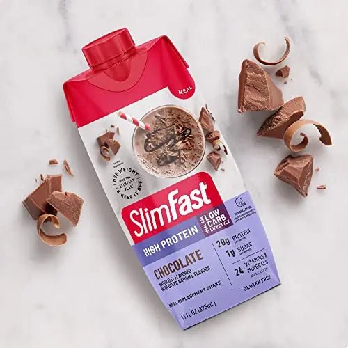SlimFast Protein Shake, Chocolate- 20g Protein, Meal Replacement Shake - TrustMedUSA