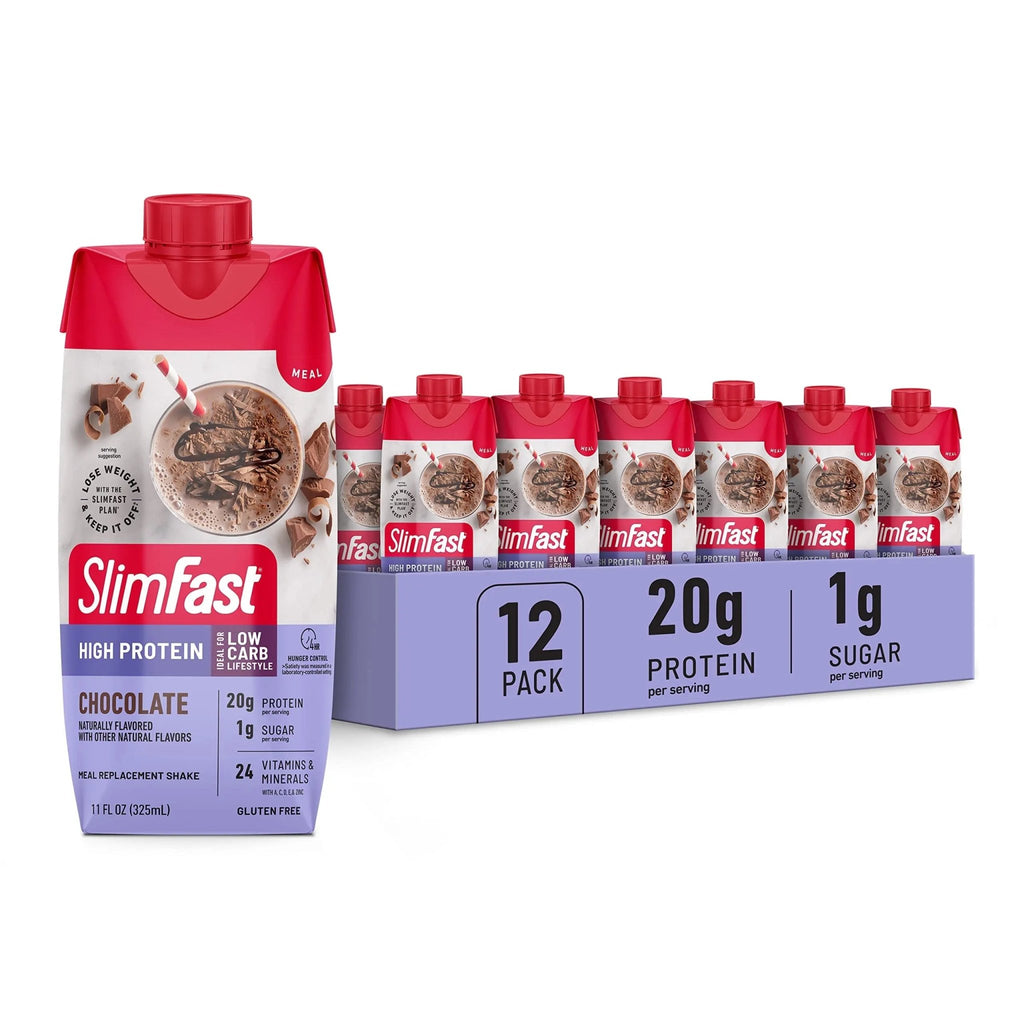 SlimFast Protein Shake, Chocolate- 20g Protein, Meal Replacement Shake Ready to Drink - TrustMedUSA