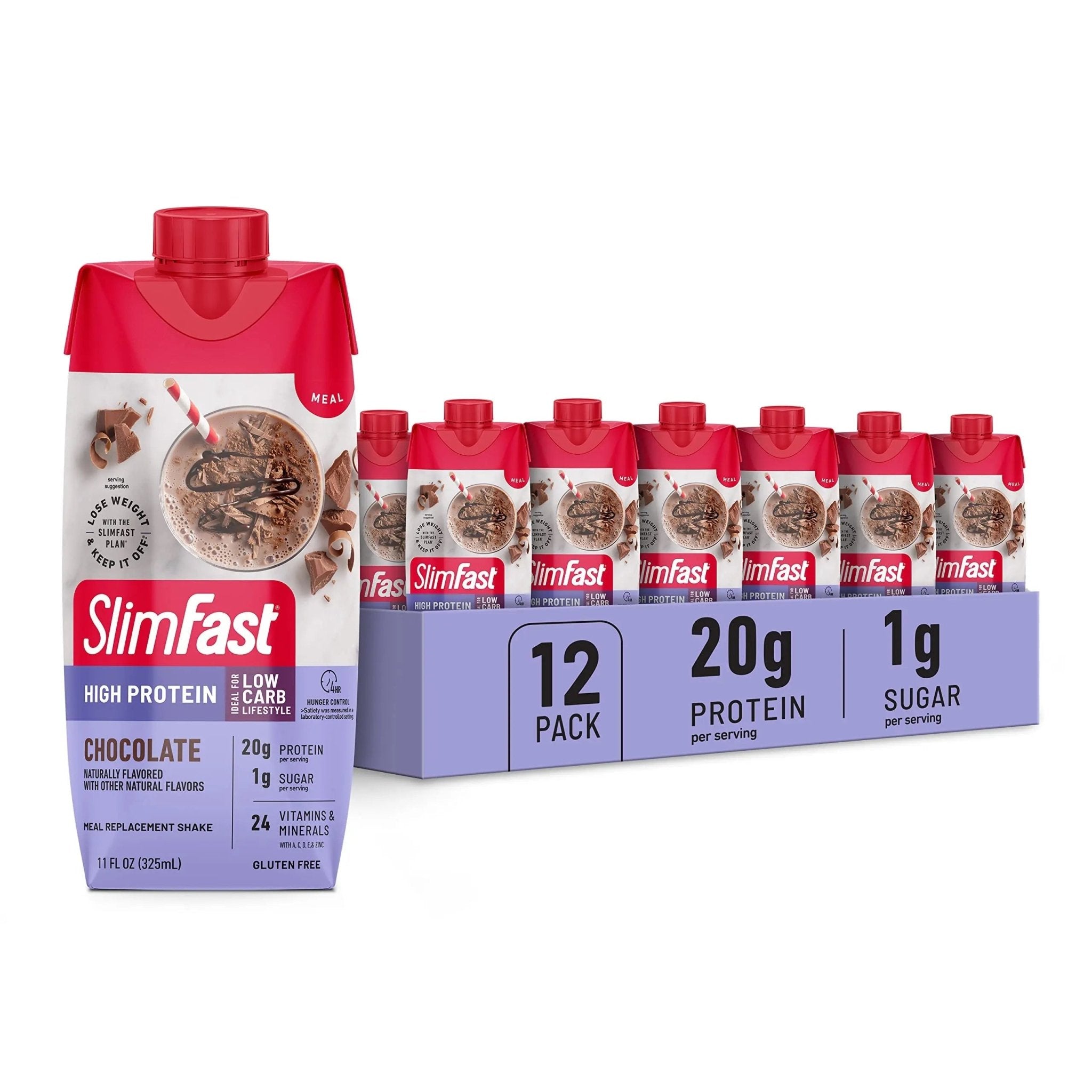 SlimFast Protein Shake, Chocolate- 20g Protein, Meal Replacement Shake Ready to Drink - TrustMedUSA