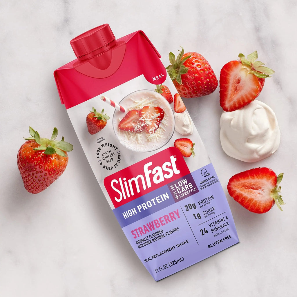 SlimFast Protein Shake, Strawberry- 20g Protein, Meal Replacement Shake Ready to Drink - TrustMedUSA