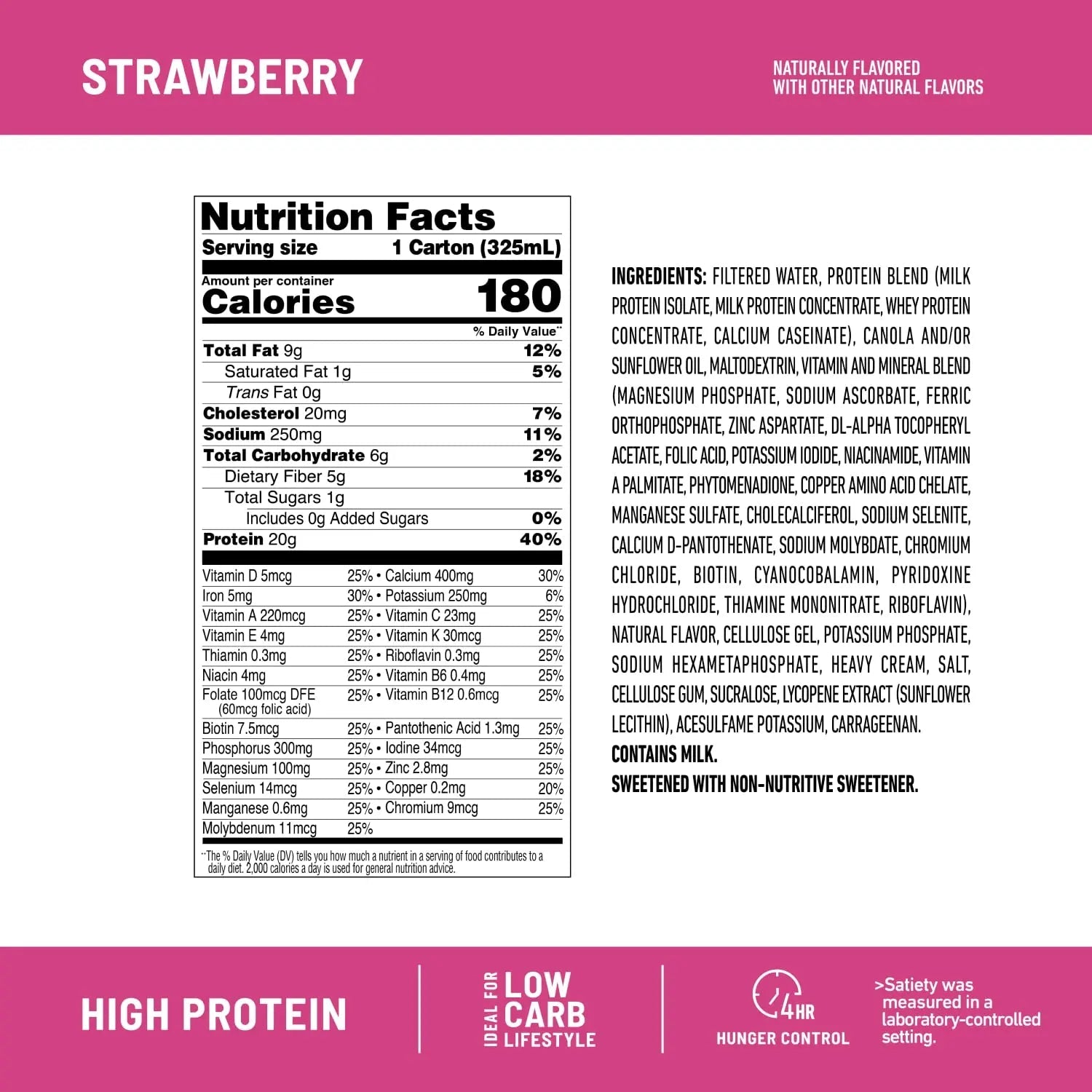 SlimFast Protein Shake, Strawberry- 20g Protein, Meal Replacement Shake Ready to Drink - TrustMedUSA