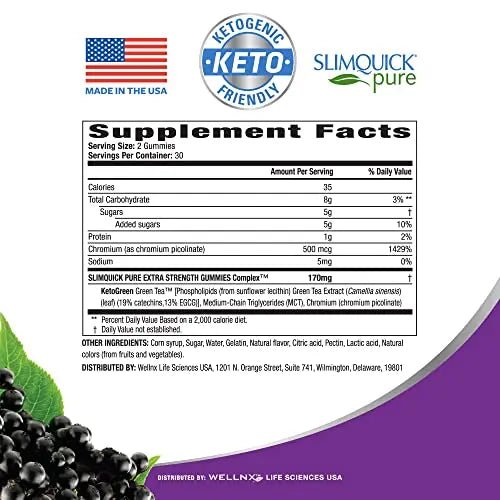 SlimQuick Pure 3X Extra Strength Gummies for Women Helps Achieve - TrustMedUSA