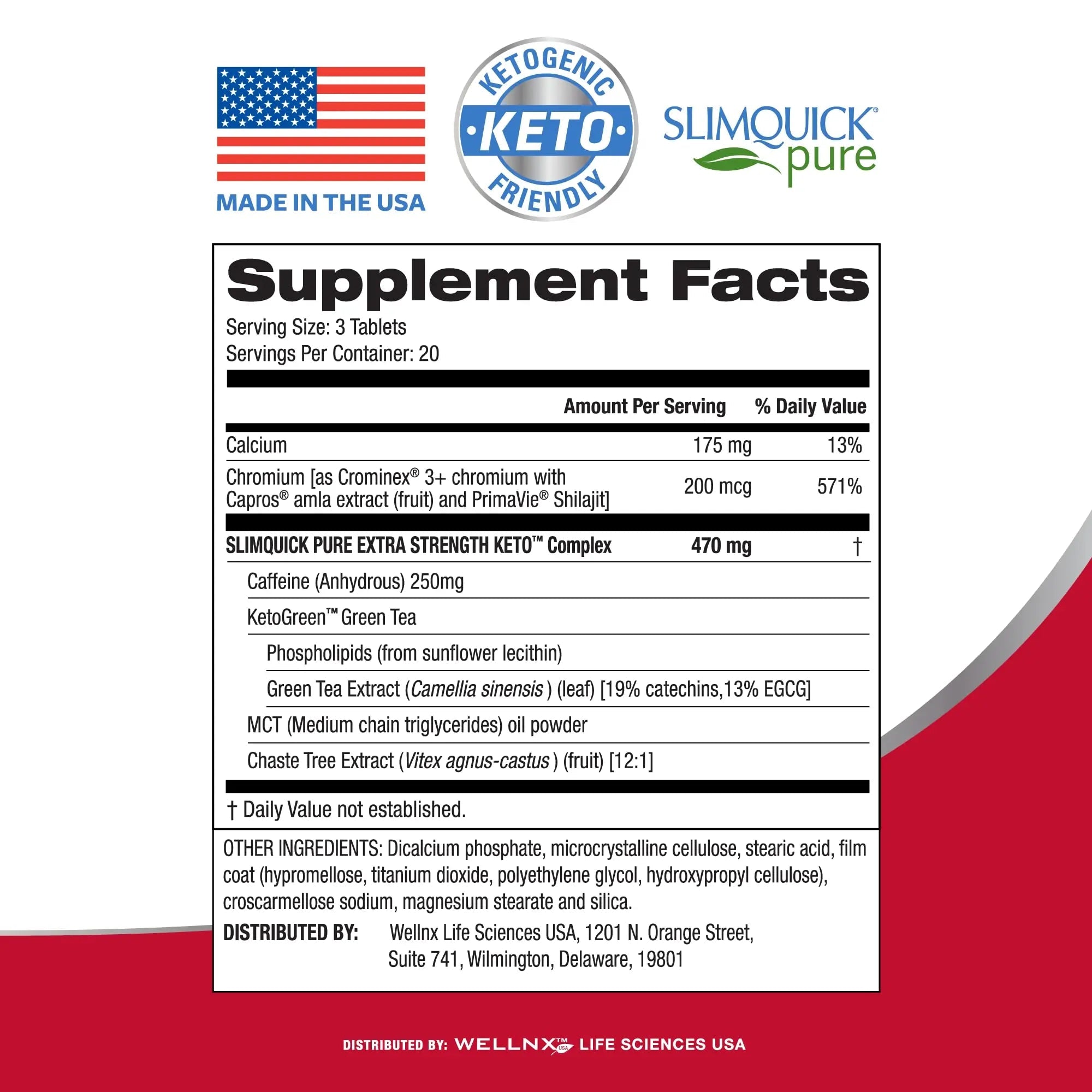 Slimquick Pure 3x Extra Strength Pill for Women, Helps Achieve Weight Goals, Helps Metabolism, Lose Excess Water, Keeps Full for Longer with Green Tea Extract - TrustMedUSA