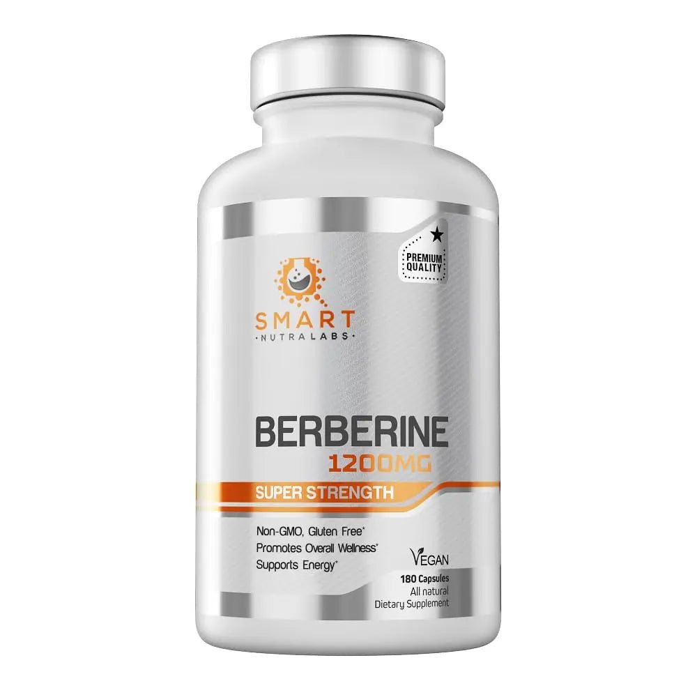 Smart Nutra Labs Premium Berberine HCL 1200mg- 180 Vegan Capsules, 100% Pure - TrustMedUSA