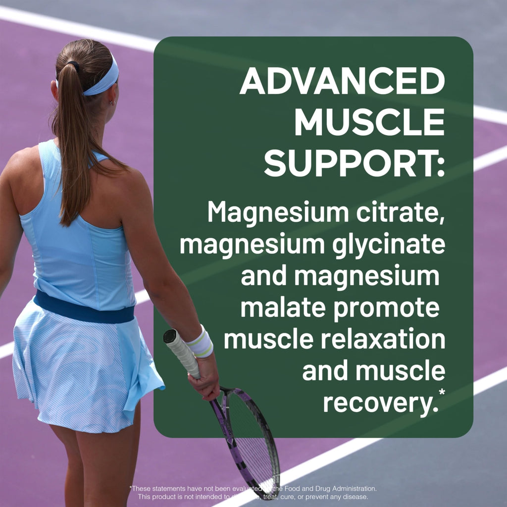 Smarter Nutrition Magnesium Complex - Chelated Magnesium Glycinate with Citrate, Malate and L-Theanine for Sleep, Muscle Relaxation and Stress Support - TrustMedUSA