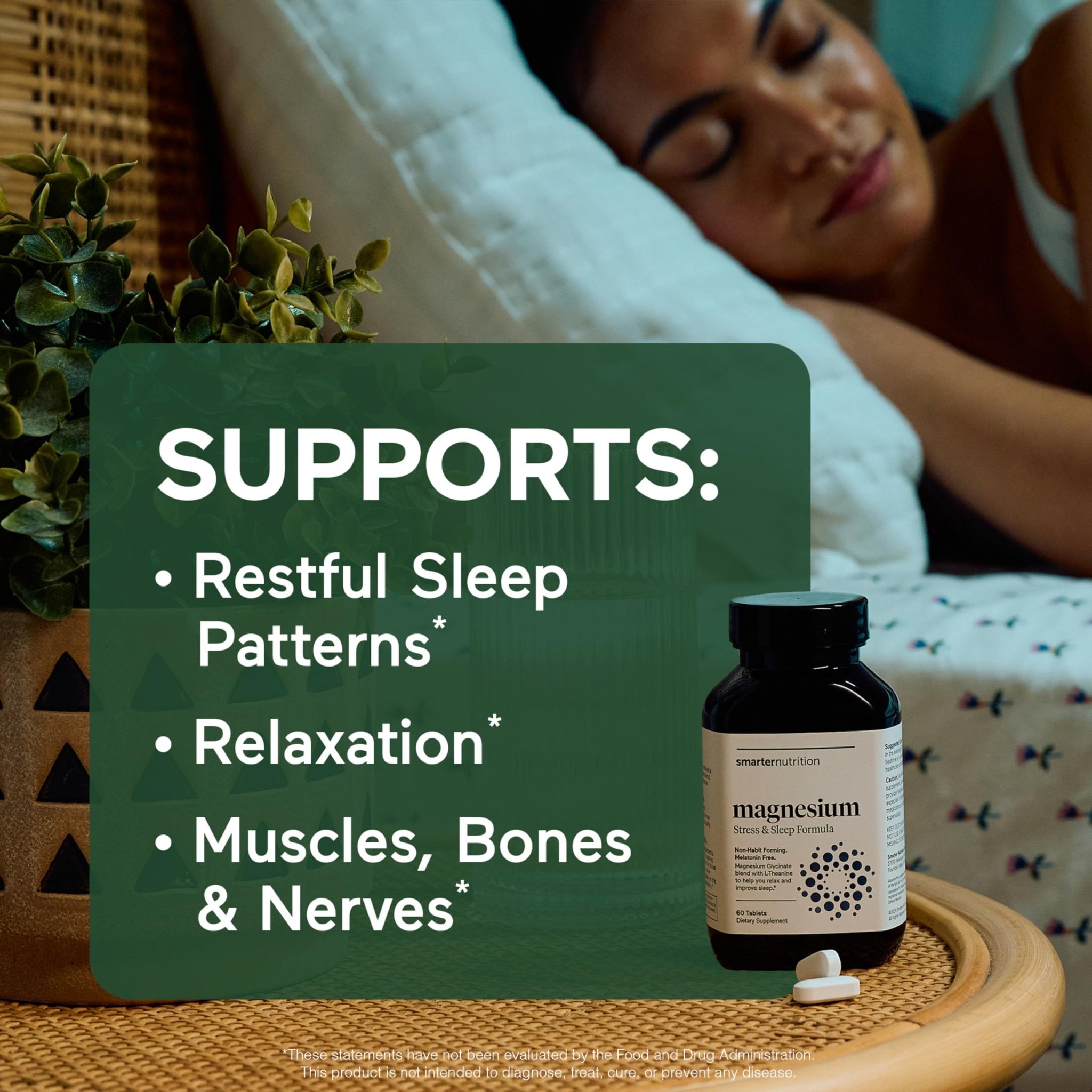 Smarter Nutrition Magnesium Complex - Chelated Magnesium Glycinate with Citrate, Malate and L-Theanine for Sleep, Muscle Relaxation and Stress Support - TrustMedUSA