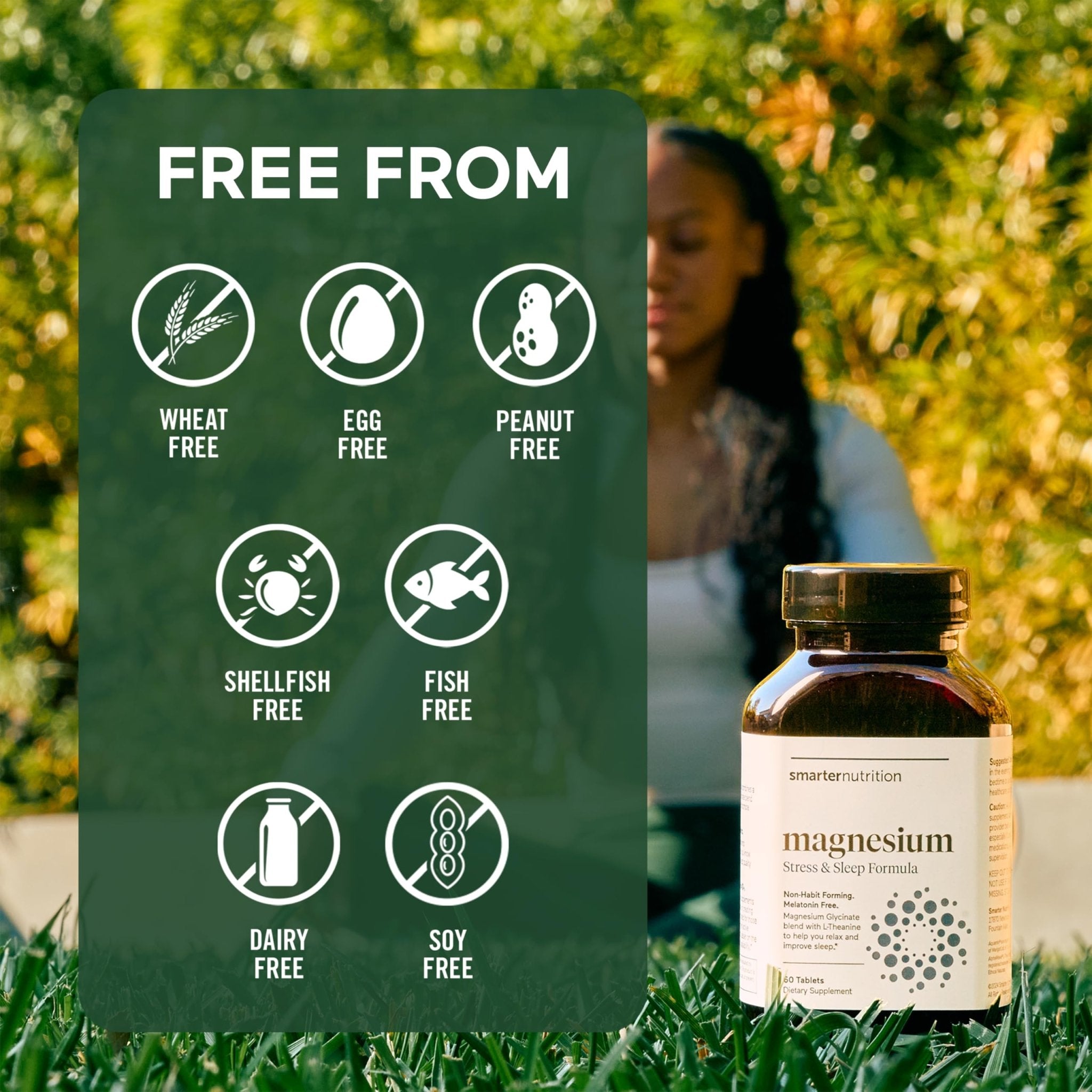 Smarter Nutrition Magnesium Complex - Chelated Magnesium Glycinate with Citrate, Malate and L-Theanine for Sleep, Muscle Relaxation and Stress Support - TrustMedUSA
