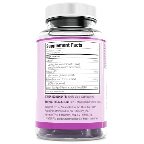 Smarter Skin, Nourishing Skin Health Within, Triple Combination of Polypodium Leucotomos Extract, FloraGLO, Verbasnol, 60 Vegan Capsules - TrustMedUSA