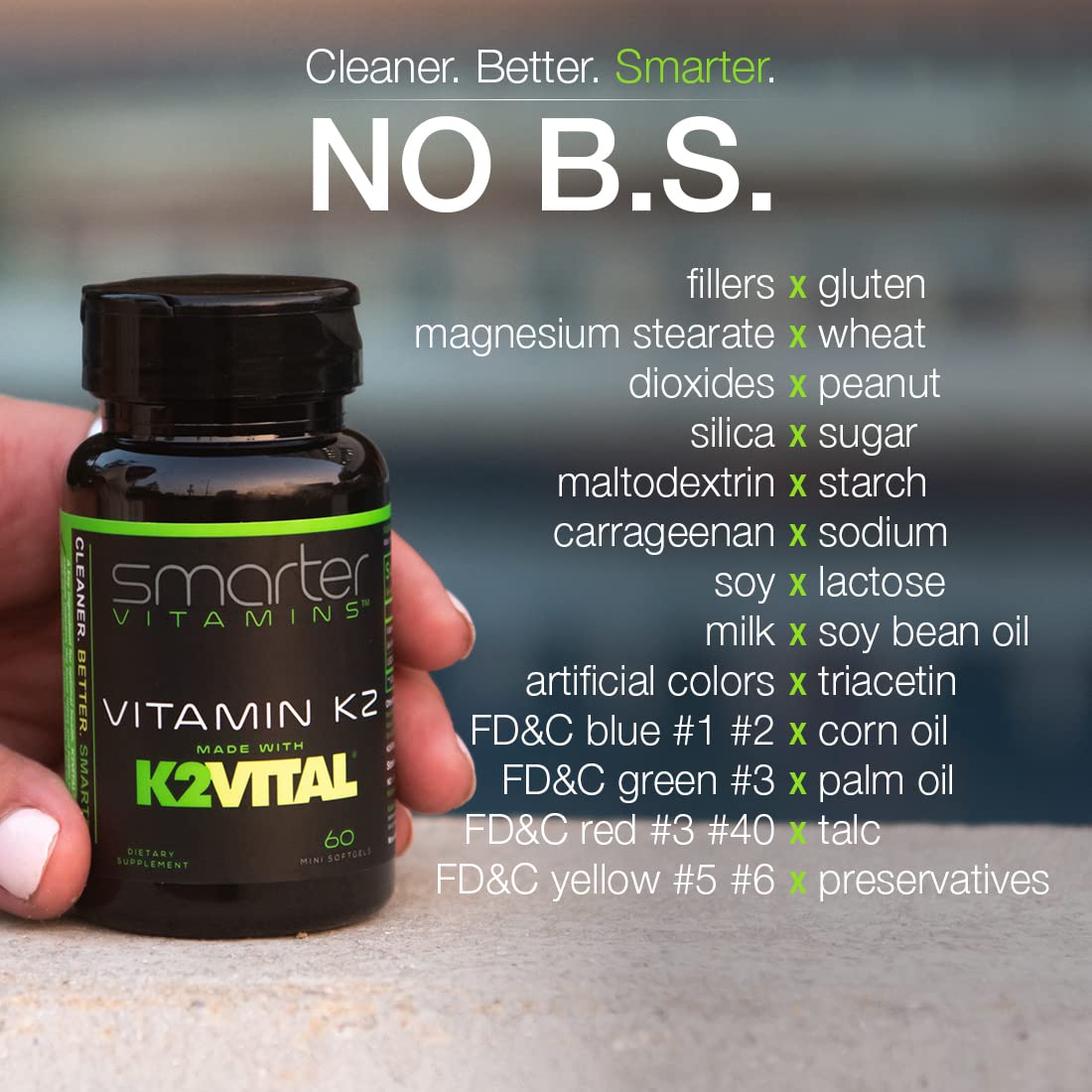 Smarter Vitamin K2 MK7 100mcg, Made with K2VITAL and Kale, 60 Liquid Softgels - Maple Wellness Supplements