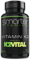Smarter Vitamin K2 MK7 100mcg, Made with K2VITAL and Kale, 60 Liquid Softgels - Maple Wellness Supplements